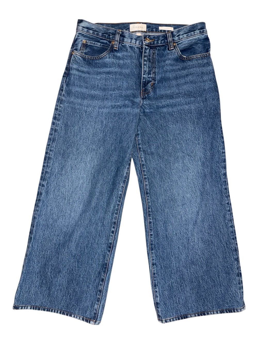 FRAME The Stroll Jeans – Size 28 – 100% Cotton Wide Leg Denim Like New